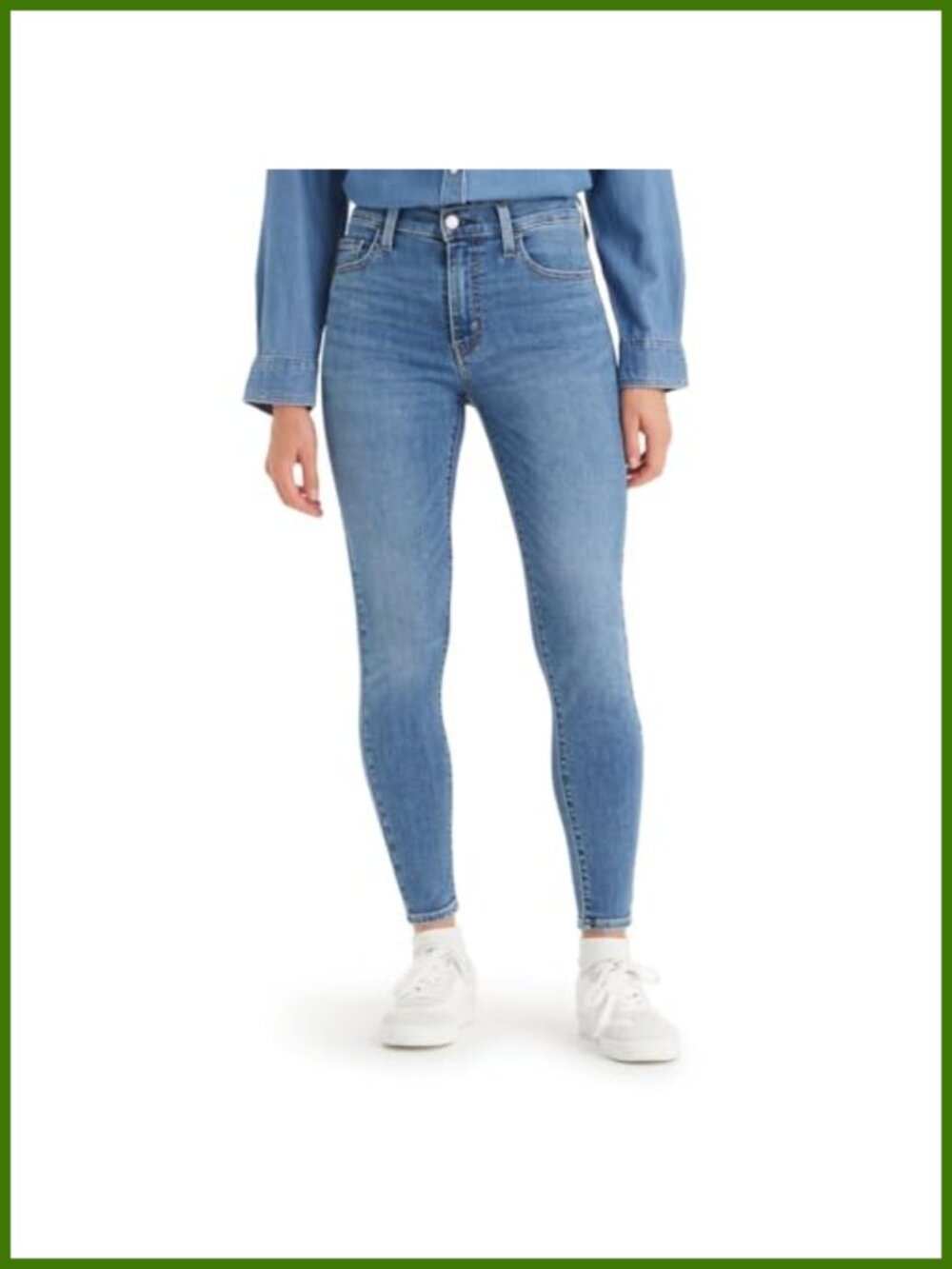 High Rise Super Skinny Jeans Stretch Denim Casual Fit